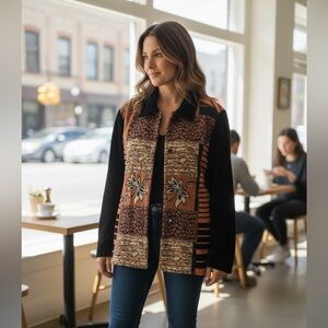 90's Tapestry Patchwork Fall Jacket Size XL